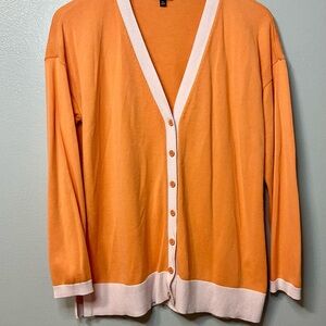 Talbots Orange and‎ Pink Cardigan Sweater